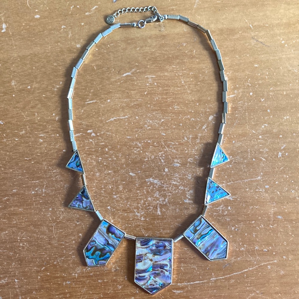 House of Harlow Abalone Station Necklace